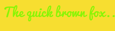 Image with Font Color 89F505 and Background Color F7DE30